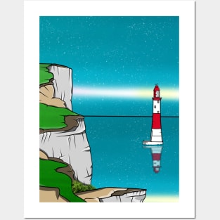 Beachy Head lighthouse England Posters and Art
